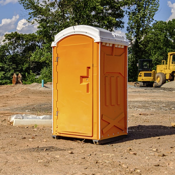 how often are the portable restrooms cleaned and serviced during a rental period in Sevier County TN